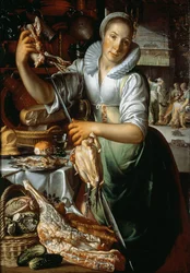A Empregada da Cozinha (com Cristo, Maria e Marta) c.1620-25